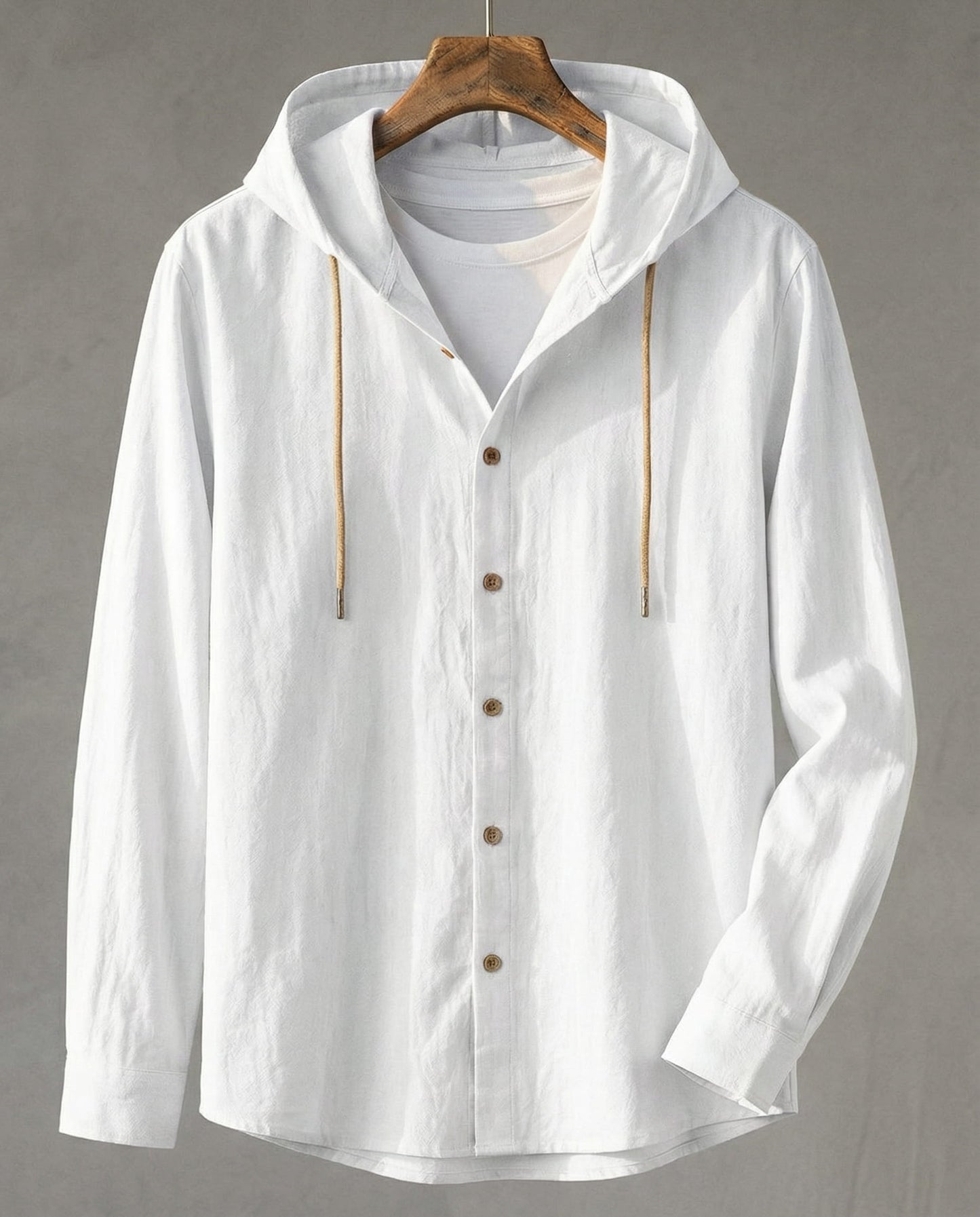 MANSSINO™ | Hooded Linen Blend Shirt