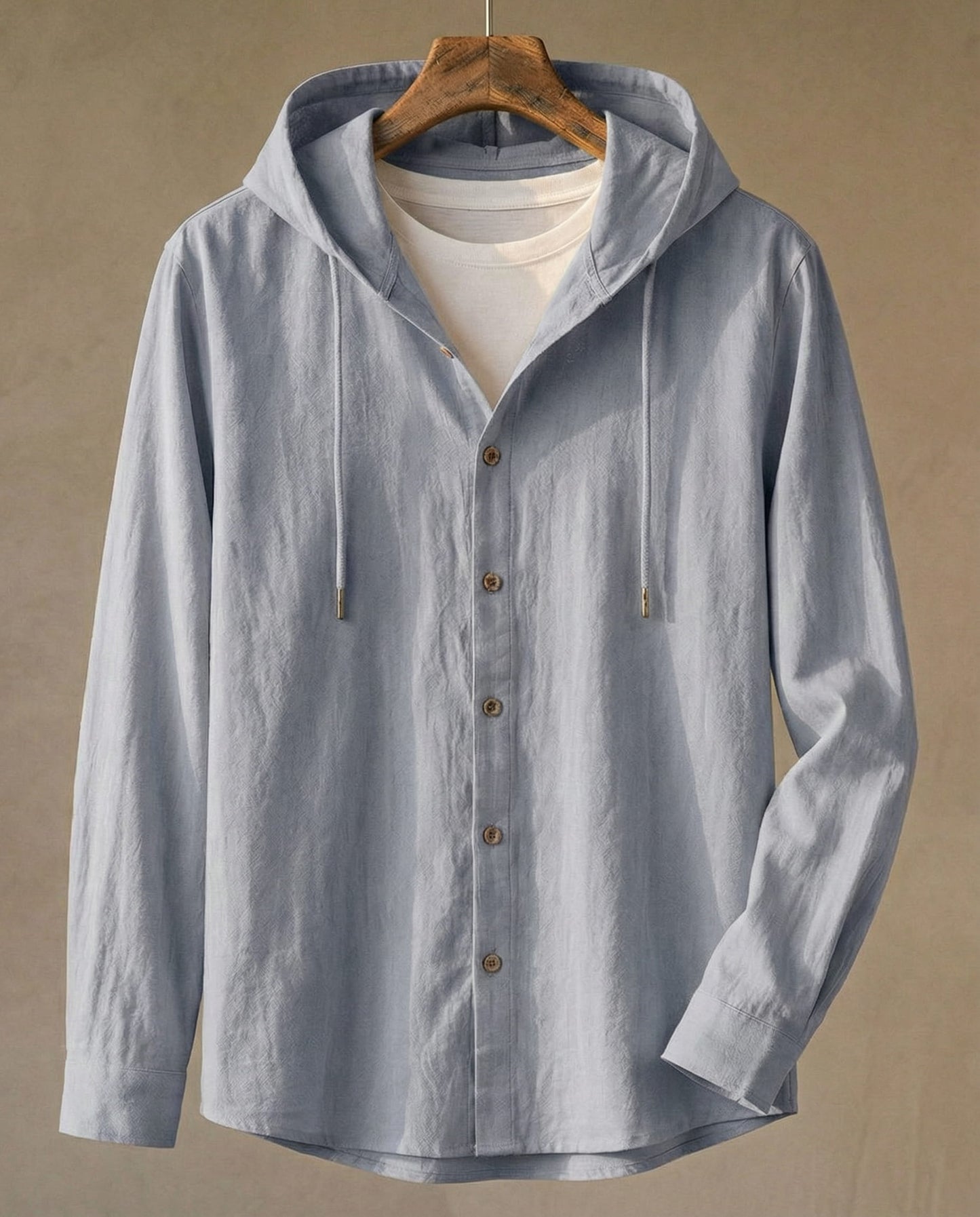 MANSSINO™ | Hooded Linen Blend Shirt