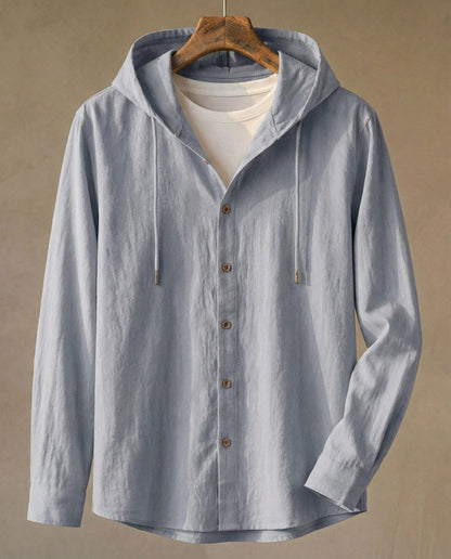 MANSSINO™ | Hooded Linen Blend Shirt