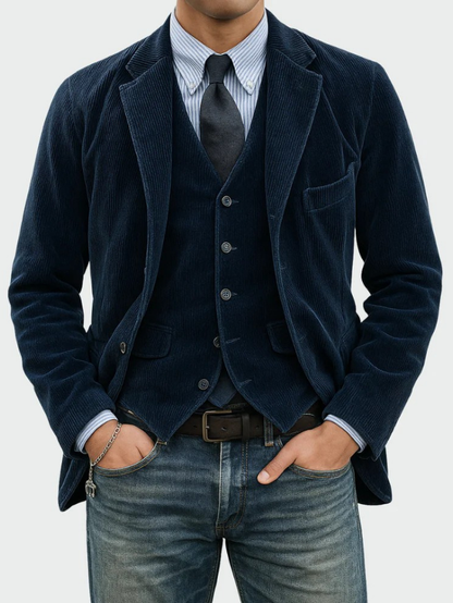 MANSSINO™ | Corduroy Blazer Vest Set