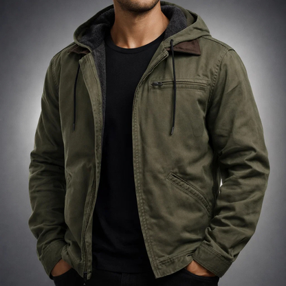 MANSSINO™ | Canvas Hooded Jacket