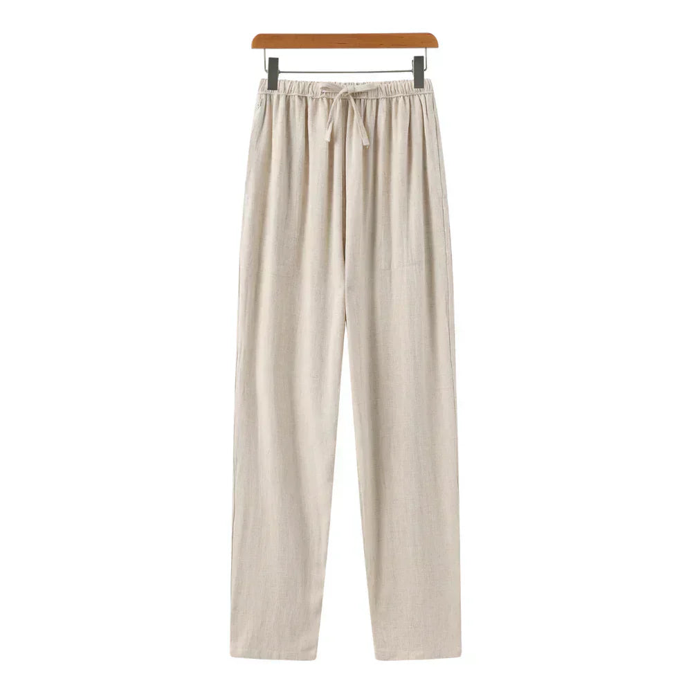 MONVIEL | Slim-fit linen trousers