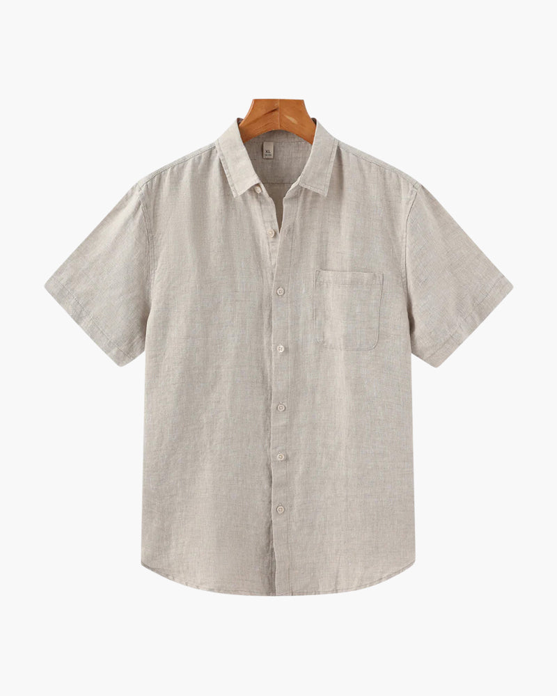 MONVIEL | Short-sleeve linen shirt