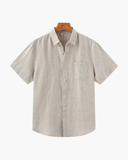 MONVIEL | Short-sleeve linen shirt