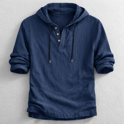 MONVIEL™ | Men's Cotton-Linen Hooded Henley