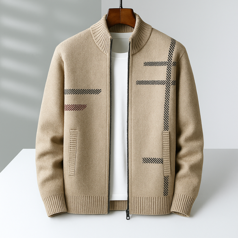 MANSSINO™ | Knit Zip-Up Jacket