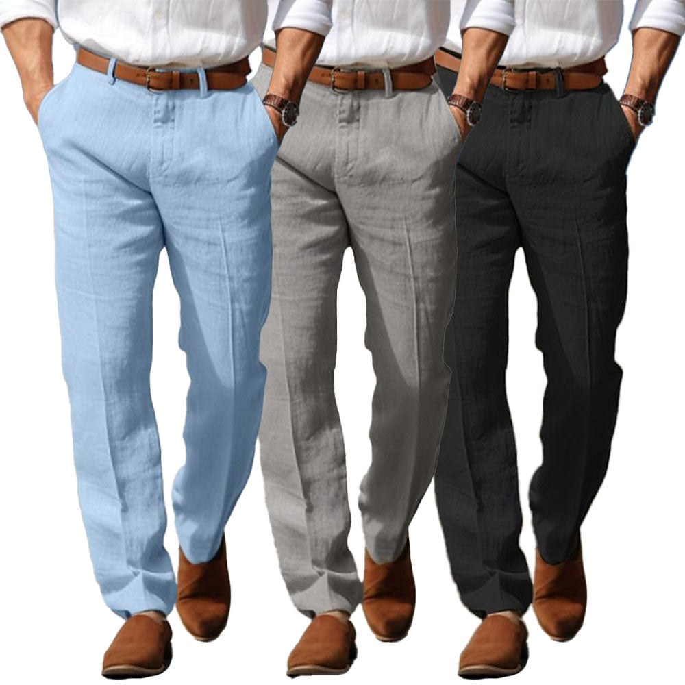 MONVIEL | Mens Premium Linen Trousers