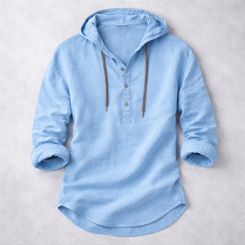 MONVIEL™ | Men's Cotton-Linen Hooded Shirt