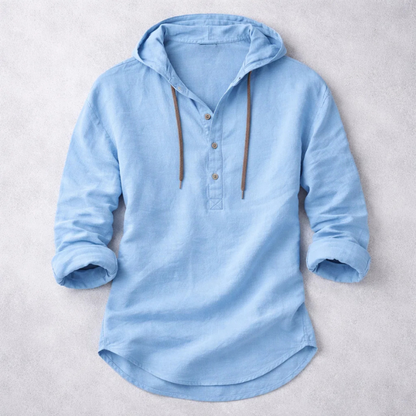 MONVIEL™ | Men's Cotton-Linen Hooded Shirt