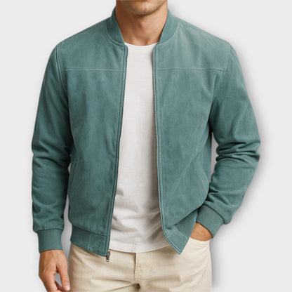 MONVIEL | Suede Bomber Jacket