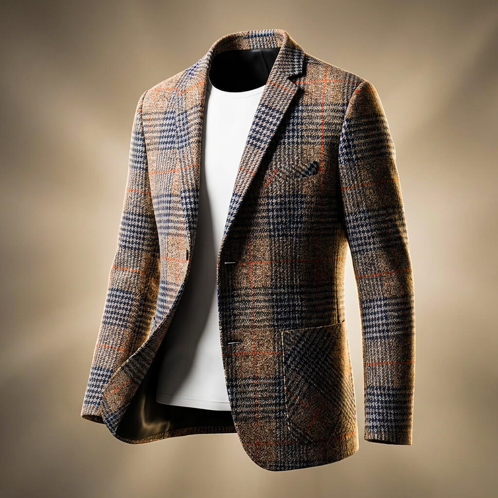 MANSSINO™ | Houndstooth Two-Button Blazer