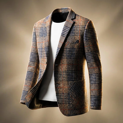 MANSSINO™ | Houndstooth Two-Button Blazer