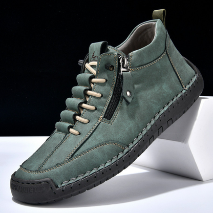 MONVIEL™ | Nubuck Side-Zip Ankle Boots