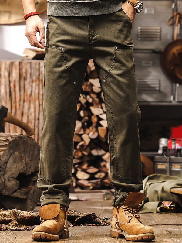 MONVIEL | Mens Cotton Utility Trousers