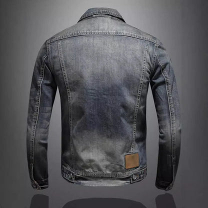 MANSSINO™ | Washed Denim Zip Jacket