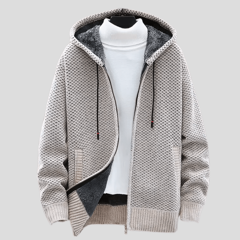 MONVIEL™ | Knit-Outer Fleece-Lined Zip Hoodie