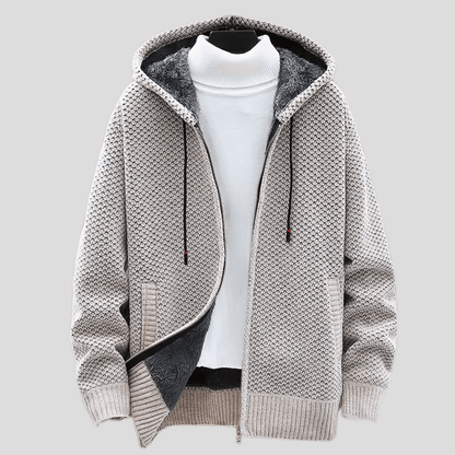 MONVIEL™ | Knit-Outer Fleece-Lined Zip Hoodie
