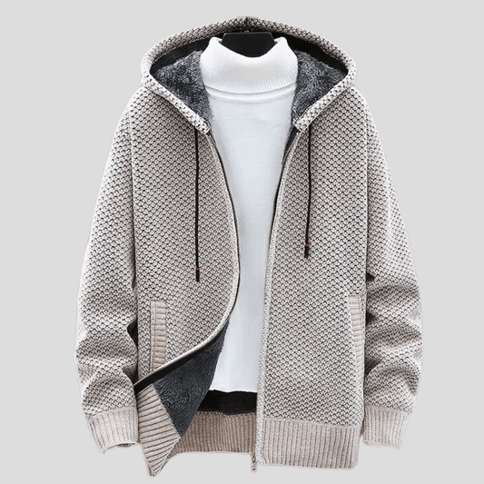 MONVIEL™ | Knit-Outer Fleece-Lined Zip Hoodie