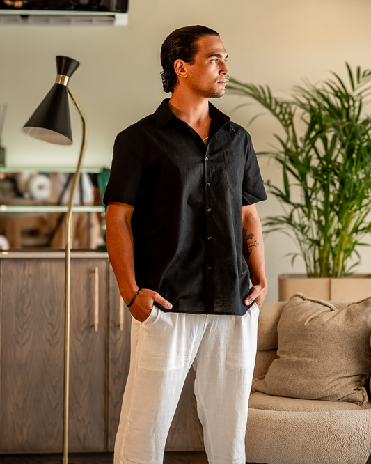 Cian™ | Short-sleeve linen shirt