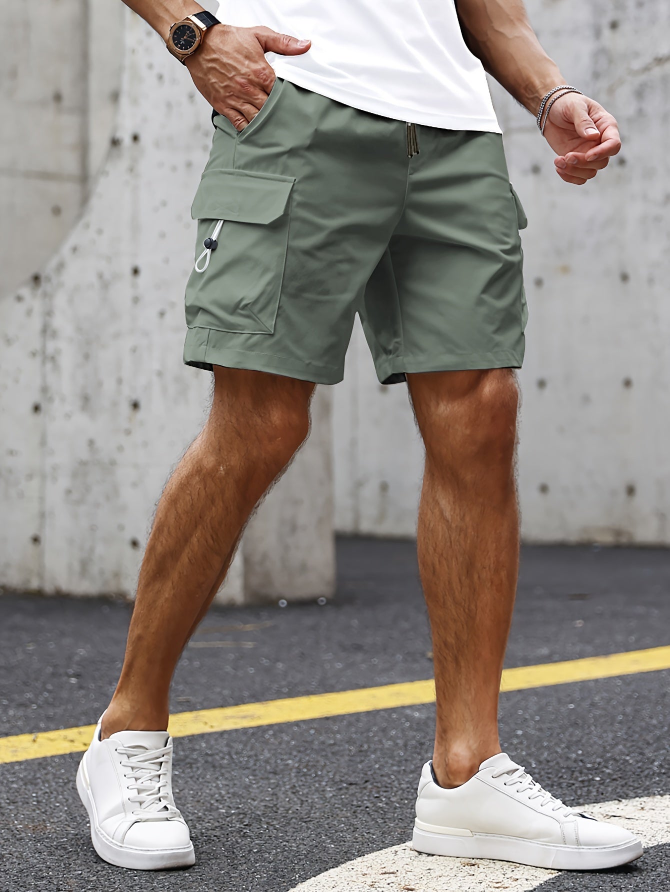 MANSSINO™ | Men's Relaxed Polyester Cargo Shorts