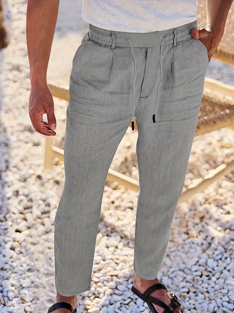 MANSSINO™ | Men's Linen Drawstring Tapered Trousers