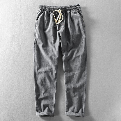 Pantalon En Lin À Coupe Décontractée Pour Homme