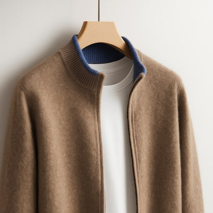 MONVIEL™ | Contrast-Trim Full-Zip Knit