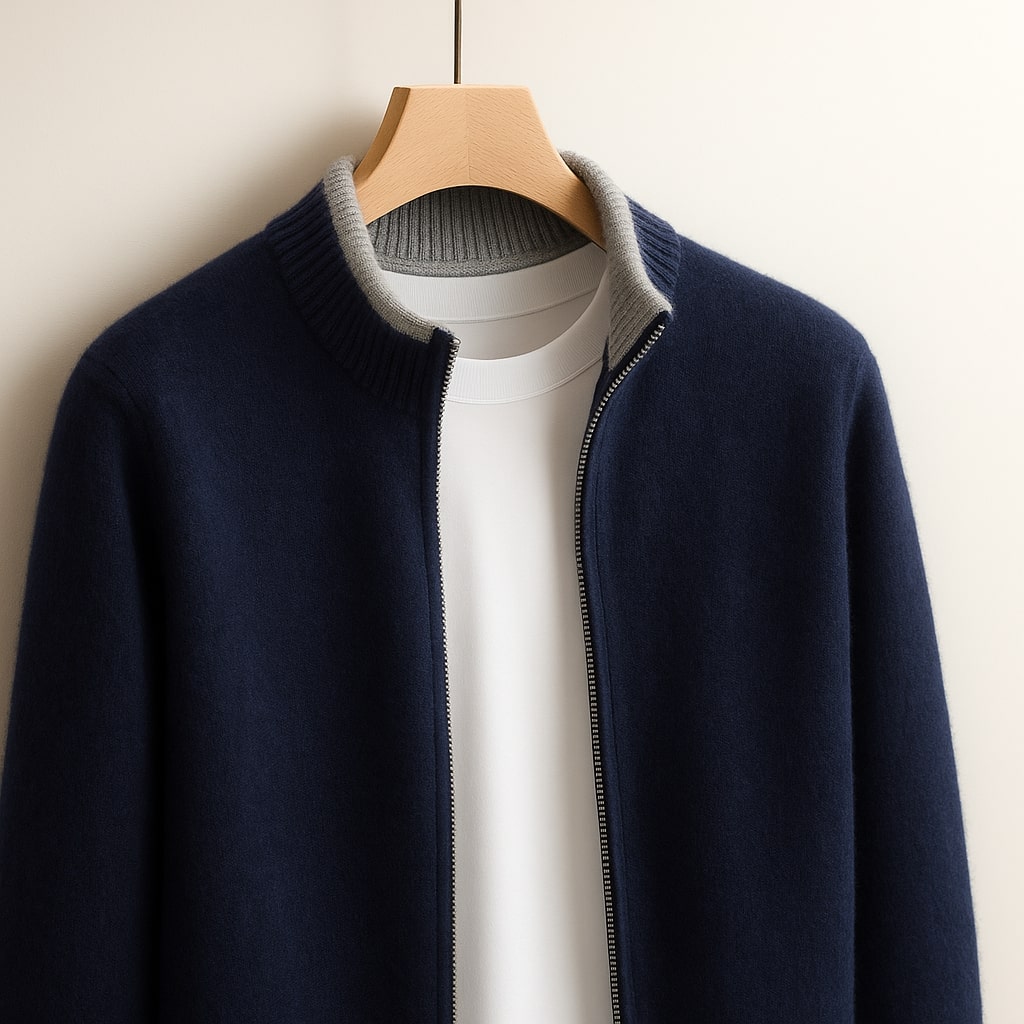 MANSSINO™ | Men's Full-Zip Knit Sweater