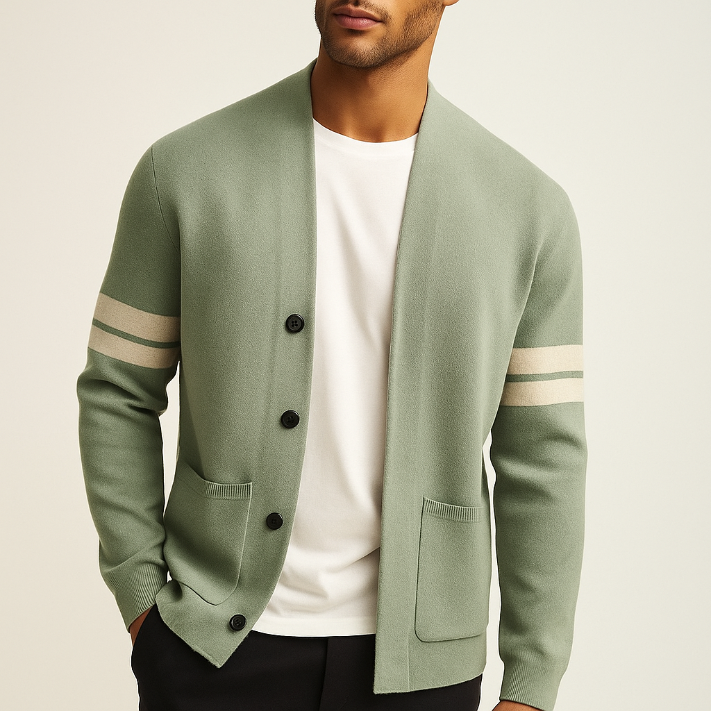 MANSSINO™ | Men's Lightweight Wool Blend Button Cardigan