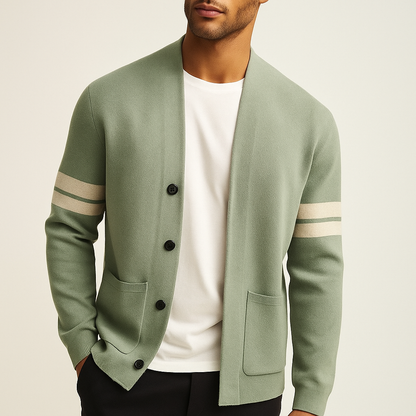 MANSSINO™ | Men's Lightweight Wool Blend Button Cardigan