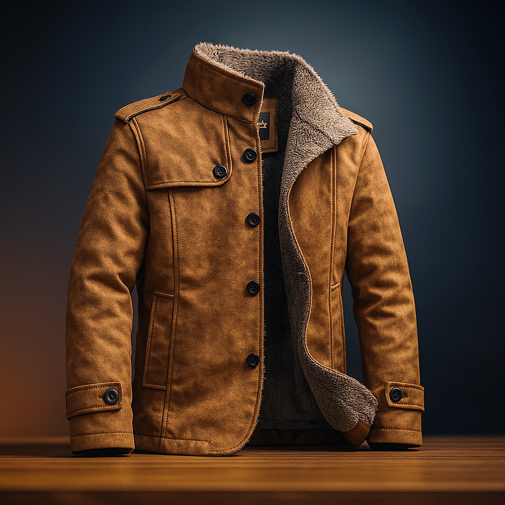 MANSSINO™ | Merino-Lined Suede Coat