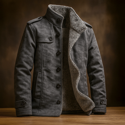 MANSSINO™ | Merino-Lined Suede Coat