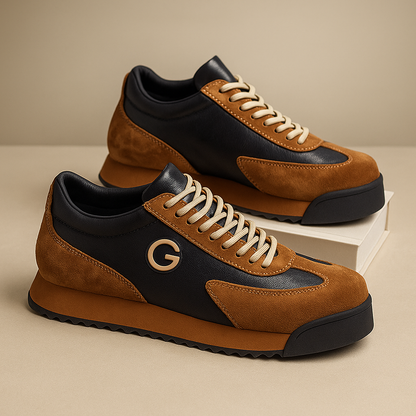 MONVIEL™ | Men's Suede-Panel Everyday Trainers