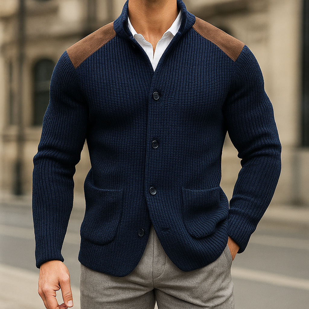 MONVIEL™ | Mens Textured-Knit Blazer
