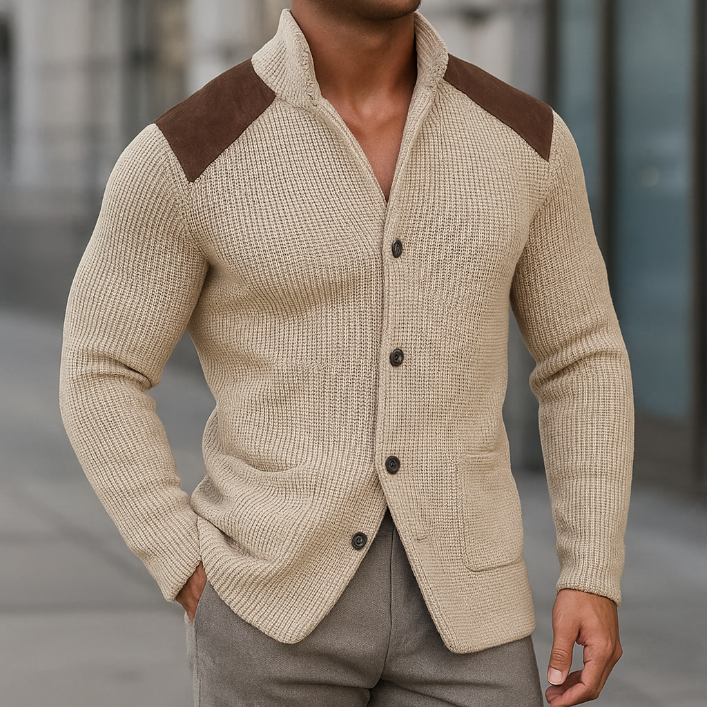 MONVIEL™ | Mens Textured-Knit Blazer