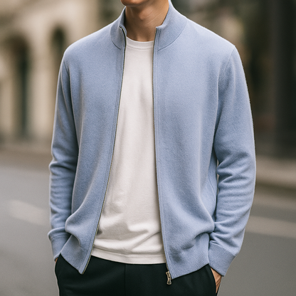 MANSSINO™ | Full-Zip Fine Knit Cardigan