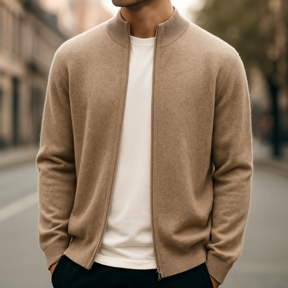MANSSINO™ | Full-Zip Fine Knit Cardigan