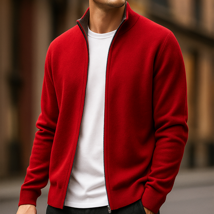 MANSSINO™ | Full-Zip Fine Knit Cardigan