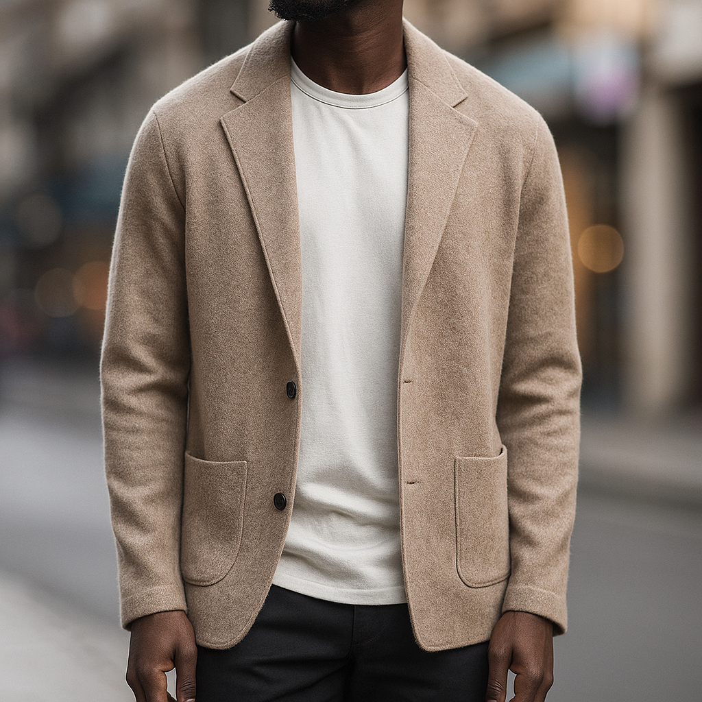 MANSSINO™ | Wool Knit Lapel Cardigan