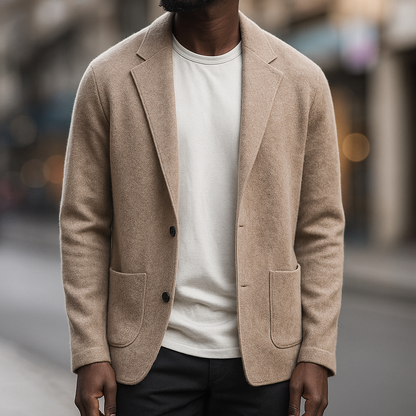 MANSSINO™ | Wool Knit Lapel Cardigan