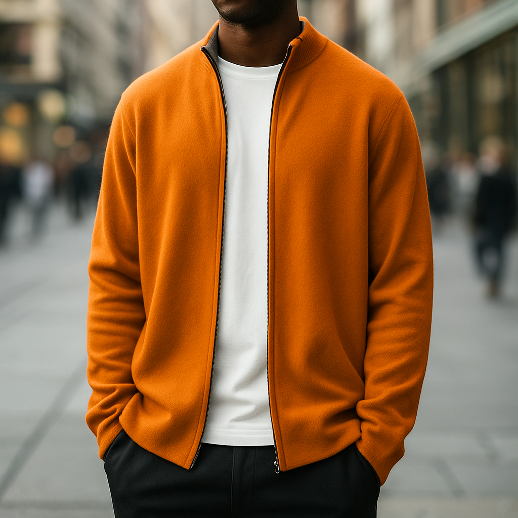 MANSSINO™ | Full-Zip Fine Knit Cardigan