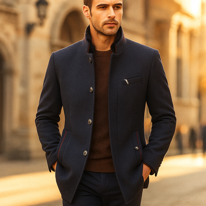 LAURENT MONACO | MANTEAU EN MÉLANGE DE LAINE POUR HOMME