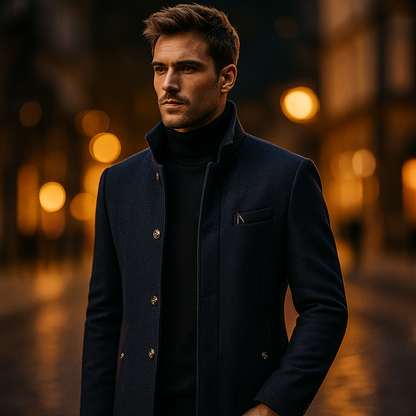 LAURENT MONACO | MANTEAU EN MÉLANGE DE LAINE POUR HOMME