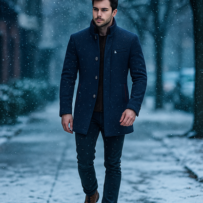 LAURENT MONACO | MANTEAU EN MÉLANGE DE LAINE POUR HOMME