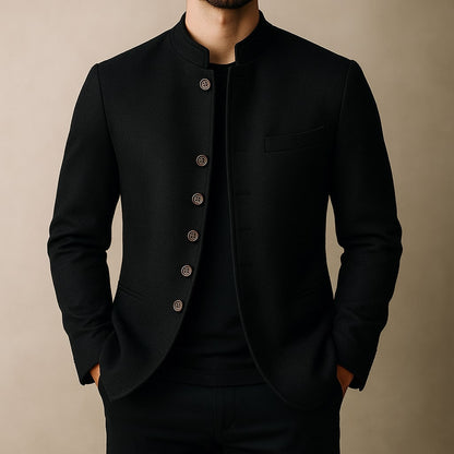 LAURENT MONACO | VESTE EN LAINE AVEC COL DROIT