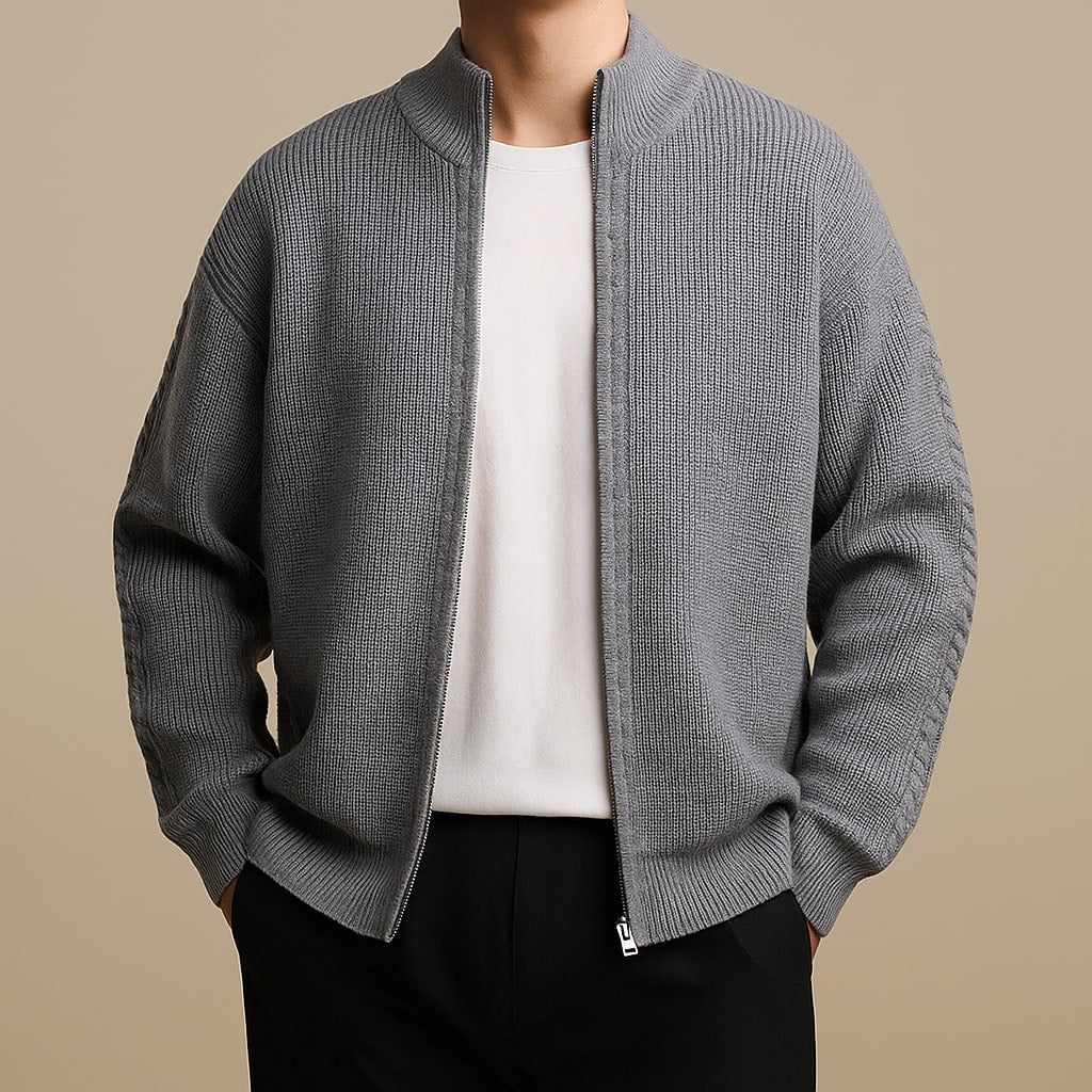 Brennan™ | Pull zippé côtelé homme
