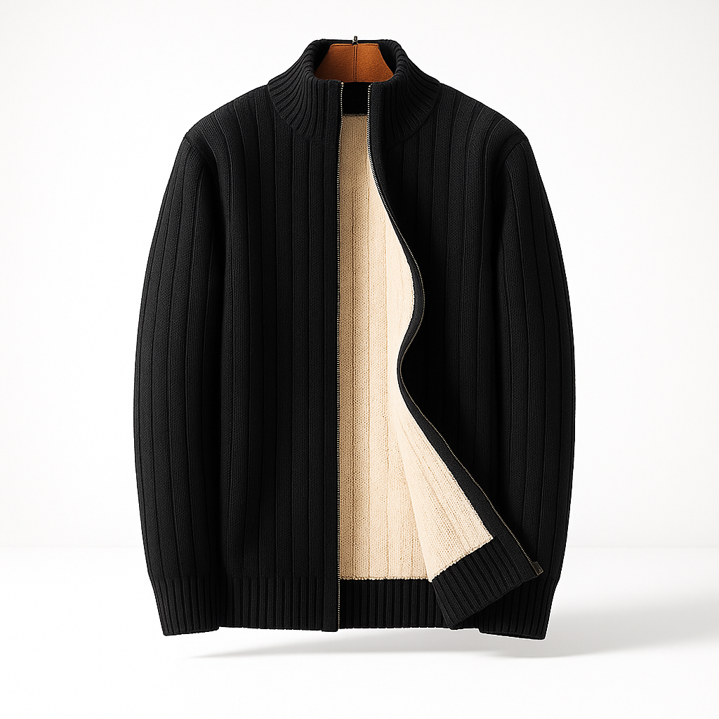 MANSSINO™ | Men's Ribbed Zip Cardigan