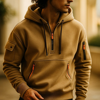 MANSSINO™ | Men's Half-Zip Fleece Hoodie