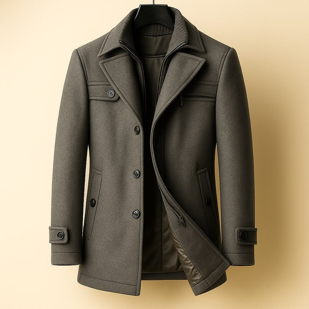 MANSSINO™ | Layered Wool Coat