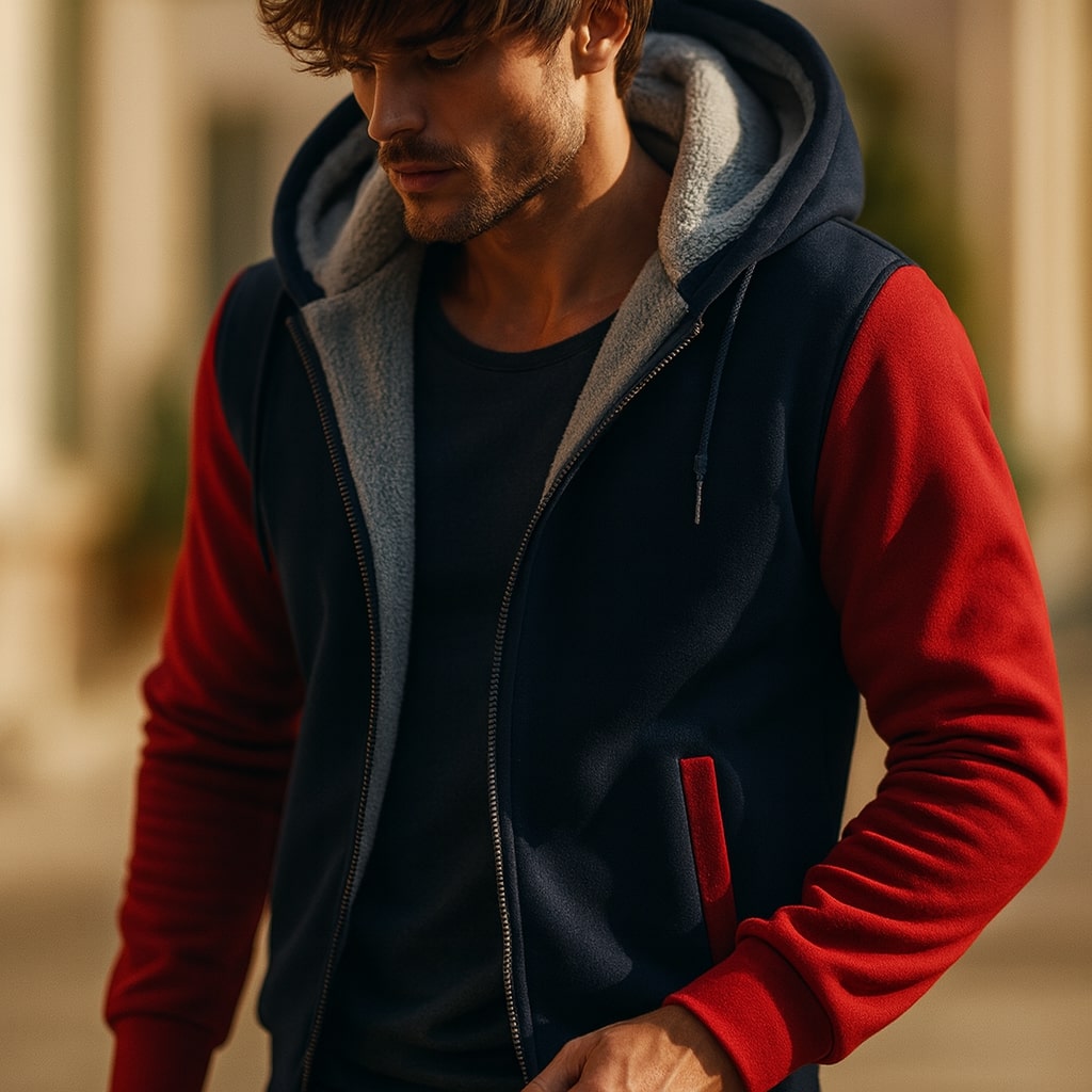 LAURENT MONACO | VESTE DOUBLÉE À CAPUCHE POUR LES HOMMES